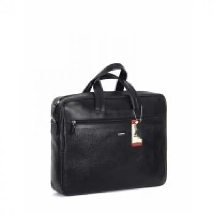 Aka Evrak Çantası 253-60 Floter Parlak Siyah Deri