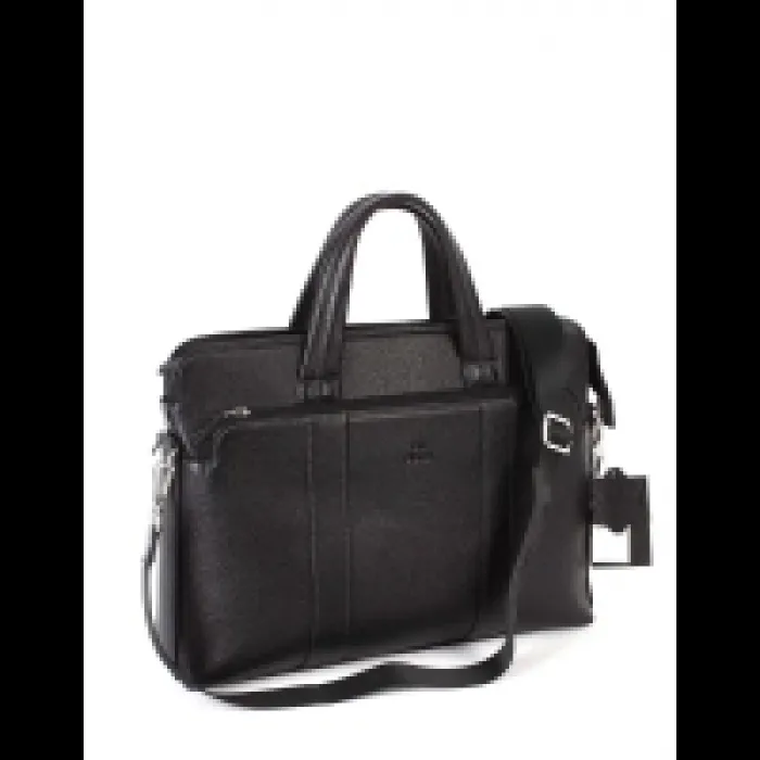 Aka Laptop Evrak Çantası 258-2 Floter Siyah Deri