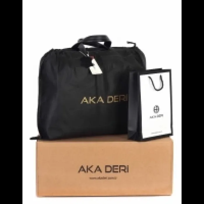 Aka Laptop Evrak Çantası 258-2 Floter Siyah Deri