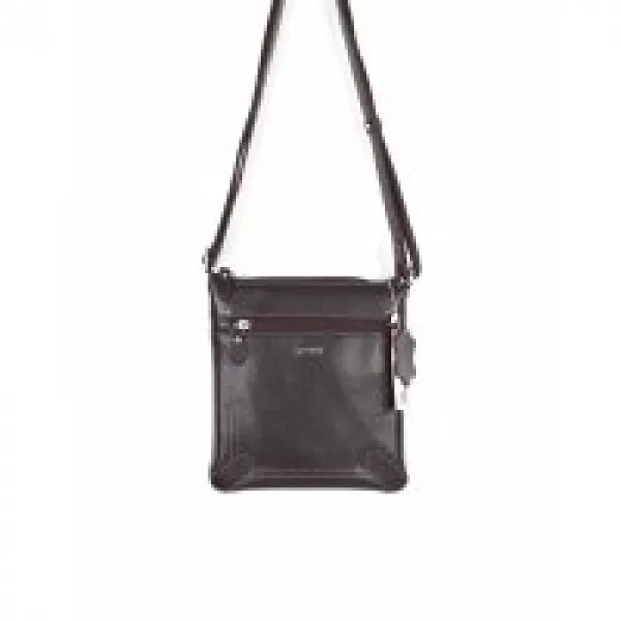 Aka Omuzdan Askılı Çanta 317-4 Floter Kahve Deri