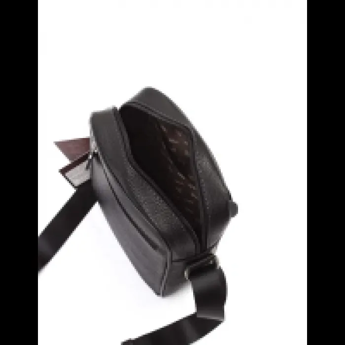 Aka Omuzdan Askılı Çanta 328-2 Floter Siyah Deri