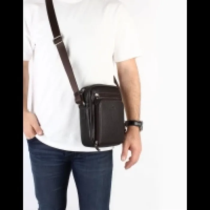 Aka Omuzdan Askılı Çanta 328-4 Floter Kahve Deri