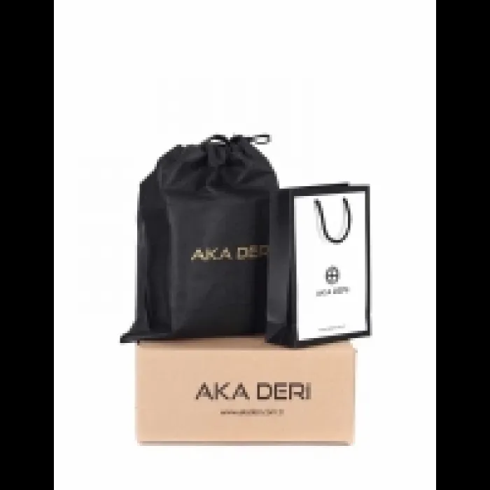 Aka Omuzdan Askılı Çanta 373-2 Floter Siyah Deri