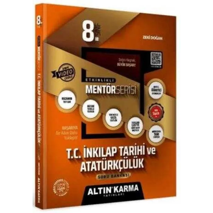 Altın Karma Yayınları 8. Sınıf T.C. İnkılap Tarihi ve Atatürkçülük Altın Etkinlikli Kazanım Soru Bankası - Mentör Serisi