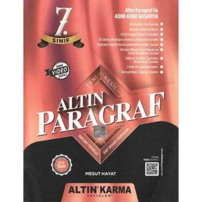 Altın Karma Yayınları - Bayilik 2025 7. Sınıf Altın Paragraf Soru Bankası