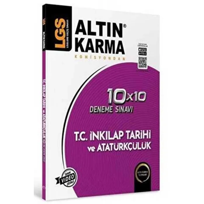 Altınkarma LGS 8. Sınıf  T.C. İnkilap Tarihi ve Atatürkçülük  10x10 Branş Deneme