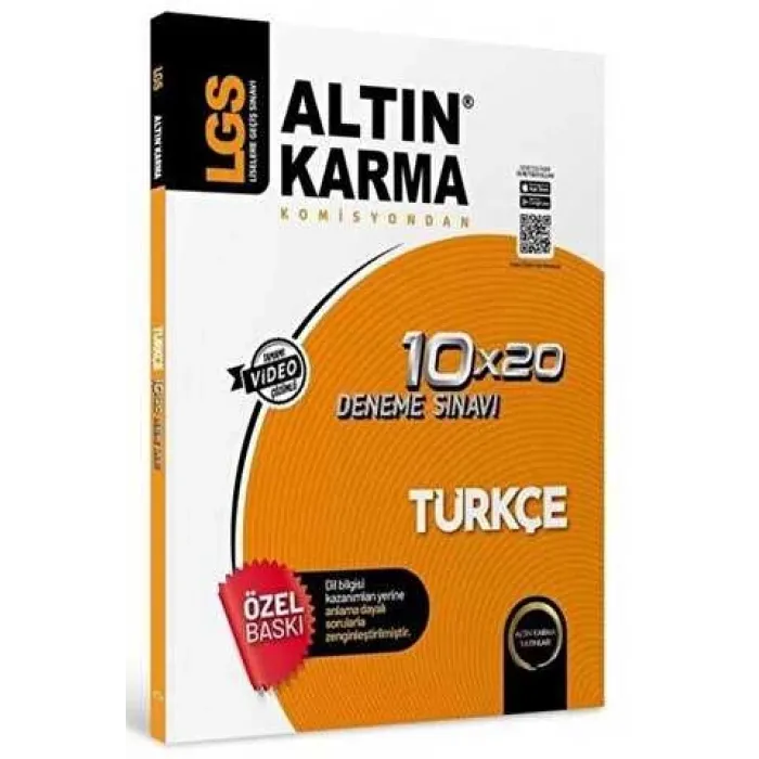 Altınkarma LGS 8. Sınıf  Türkçe 10x20 Branş Deneme