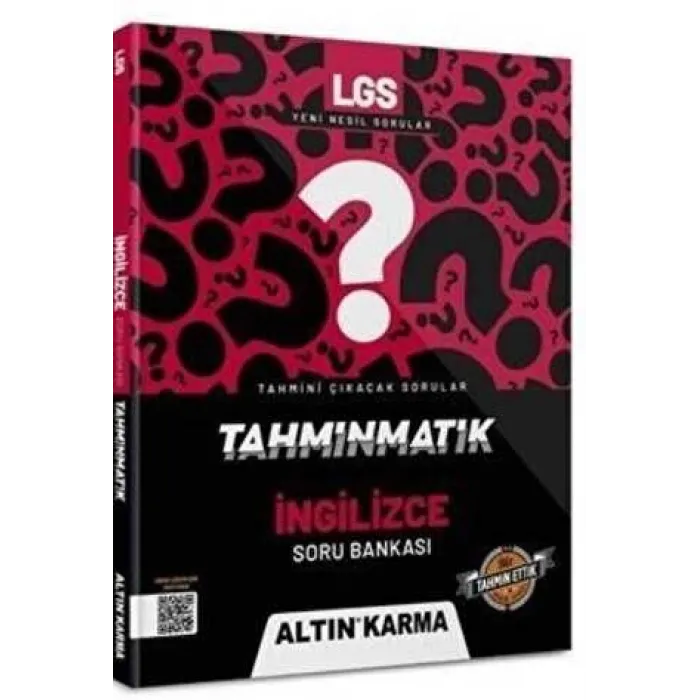 Altınkarma Tahminmatik LGS 8. Sınıf ingilizce Soru Bankası