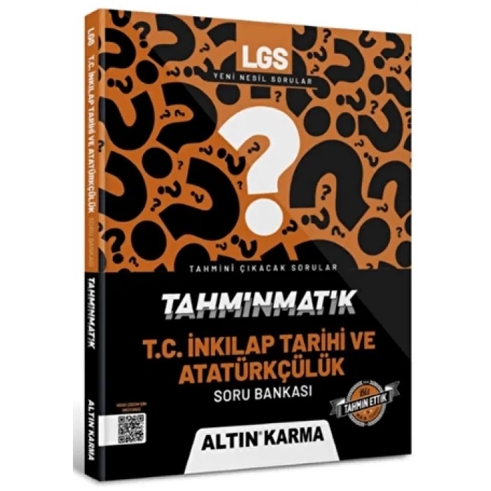 Altınkarma Tahminmatik LGS 8. Sınıf T.C. İnkilap Tarihi ve Atatürkçülük Soru Bankası