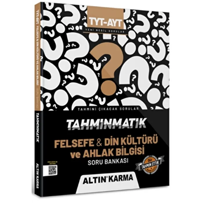 Altınkarma Tahminmatik TYT - AYT Felsefe ve Din Kültürü ve Ahlak Bilgisi Soru Bankası