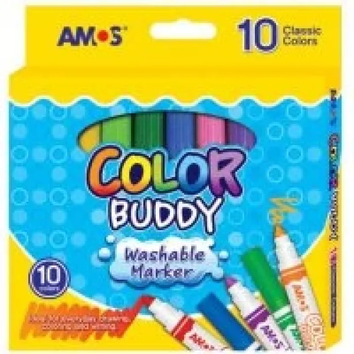 Amos Keceli Boya Kalemi Color Buddy M 10lu Cm10p-m