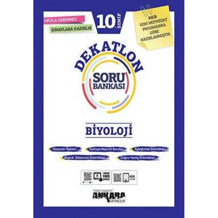 Ankara Yayıncılık 10. Sınıf Biyoloji Dekatlon Soru Bankası