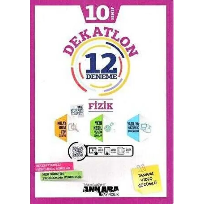 Ankara Yayıncılık 10. Sınıf Fizik Dekatlon 12 Deneme