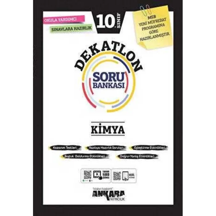 Ankara Yayıncılık 10. Sınıf Kimya Dekatlon Soru Bankası