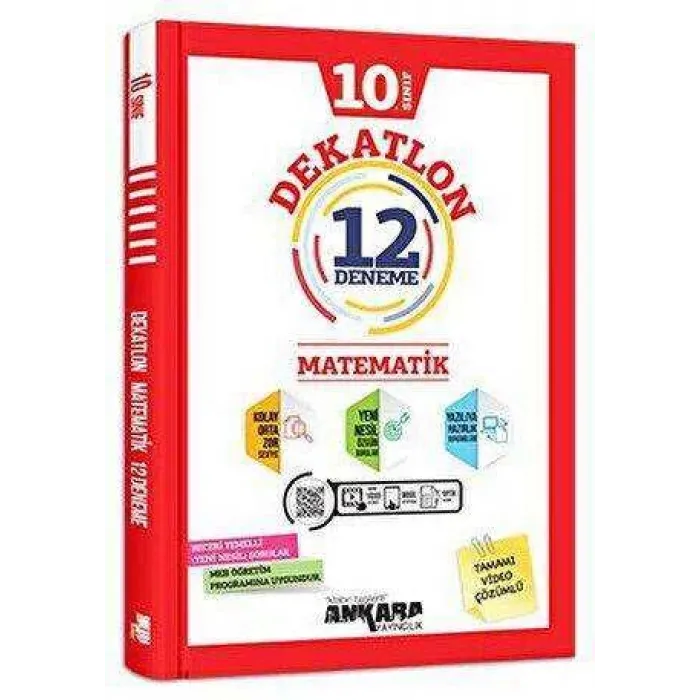 Ankara Yayıncılık 10. Sınıf Matematik Dekatlon 12 Deneme