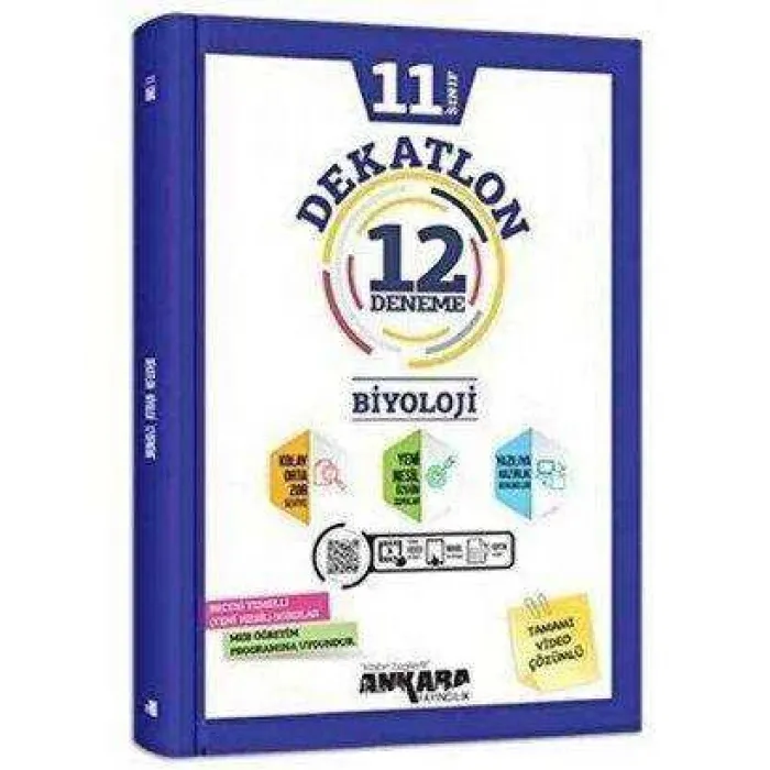 Ankara Yayıncılık 11. Sınıf Biyoloji Dekatlon 12 Deneme