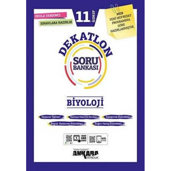 Ankara Yayıncılık 11. Sınıf Biyoloji Dekatlon Soru Bankası