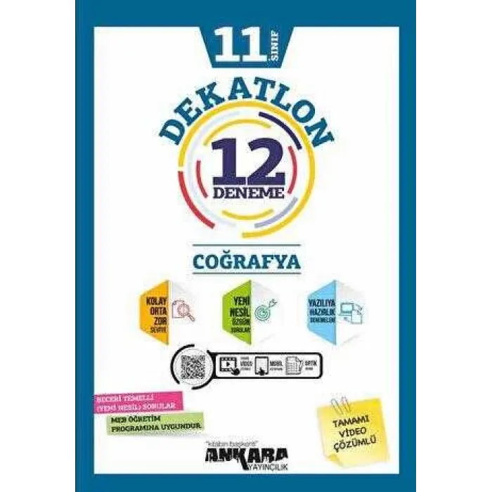 Ankara Yayıncılık 11. Sınıf Coğrafya Dekatlon 12 Deneme