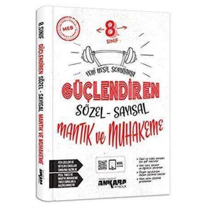 Ankara Yayıncılık 8. Sınıf Güçlendiren Sözel Sayısal Mantık Soru Bankası