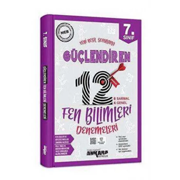 Ankara Yayıncılık 7. Sınıf Güçlendiren Fen Bilimleri 12 Deneme Sınavı