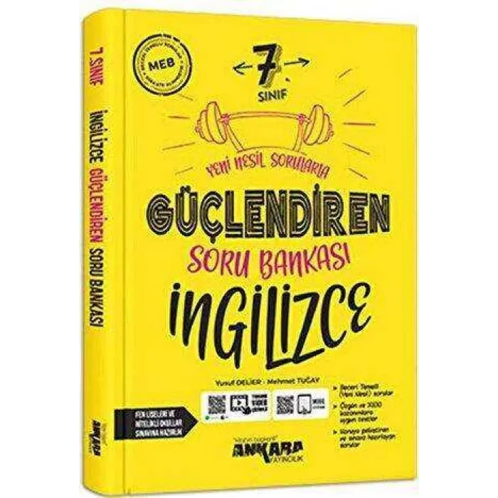 Ankara Yayıncılık 7. Sınıf İngilizce Güçlendiren Soru Bankası Video Çözümlü