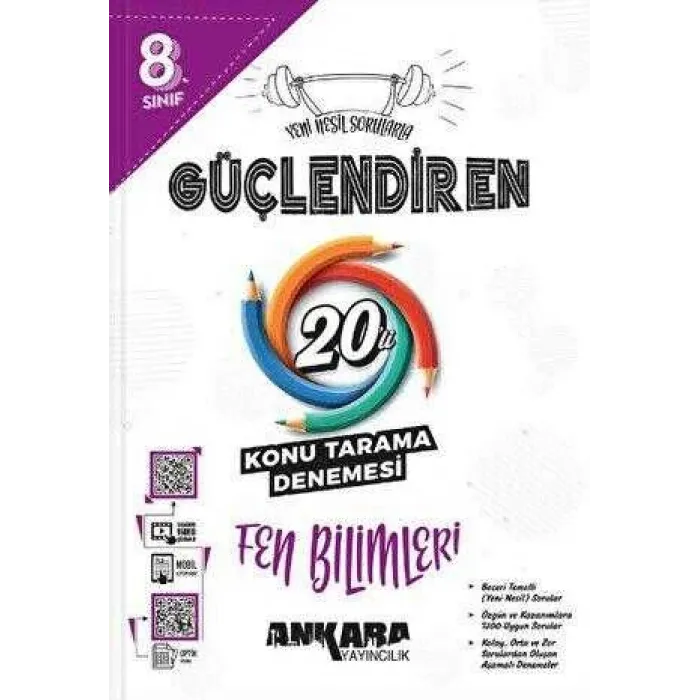 Ankara Yayıncılık 8.? ?Sınıf Güçlendiren Fen Bilimleri 20`li Konu Tarama Denemesi