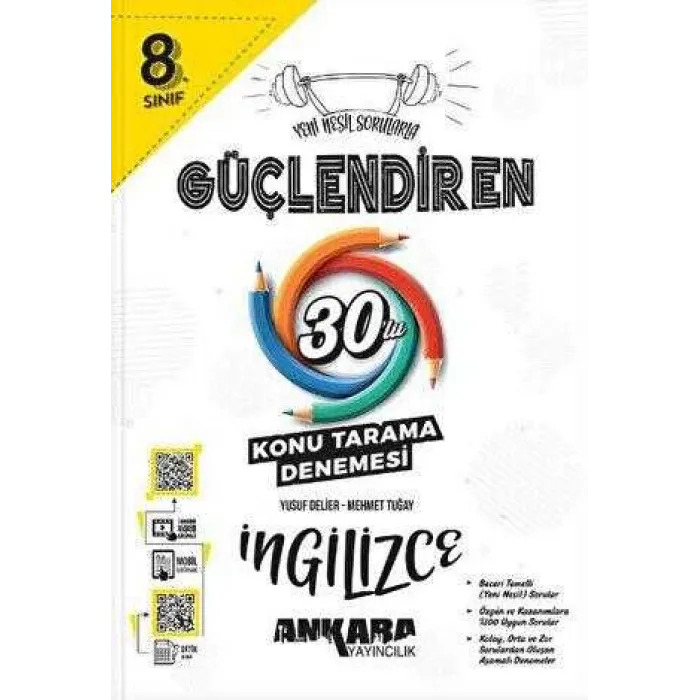 Ankara Yayıncılık 8.? ?Sınıf Güçlendiren İngilizce 30`lu Konu Tarama Denemesi