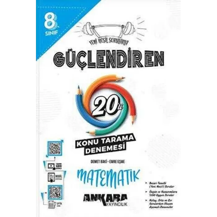 Ankara Yayıncılık 8.? ?Sınıf Güçlendiren Matematik 20`li Konu Tarama Denemesi