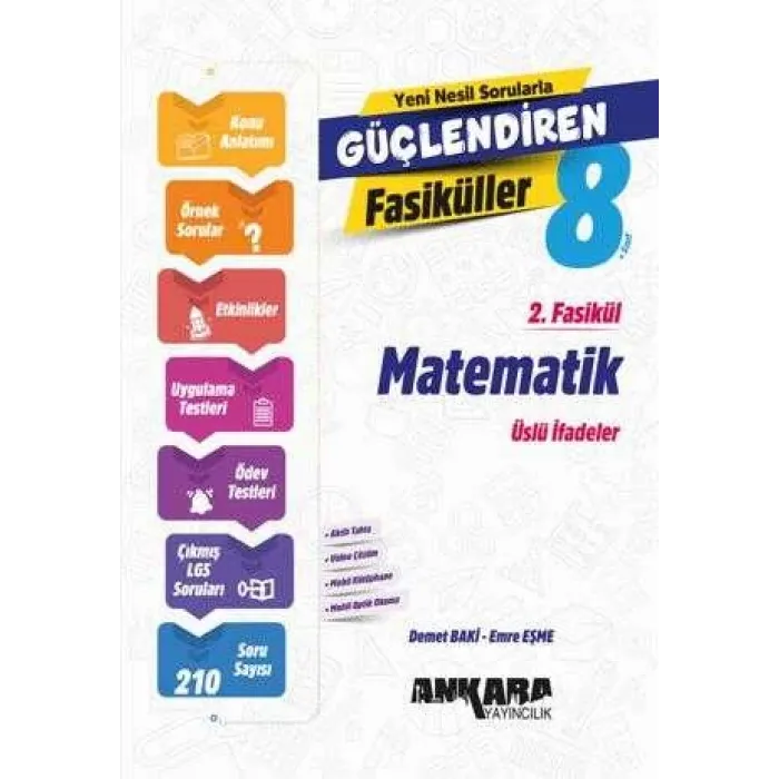 Ankara Yayıncılık 8. Sınıf Matematik Güçlendiren 2. Fasikül