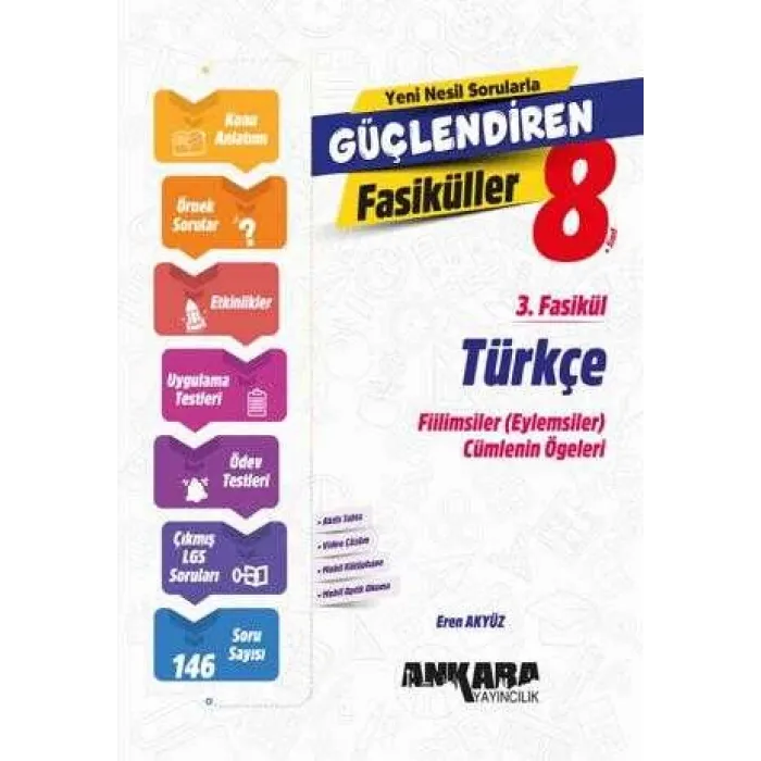 Ankara Yayıncılık 8. Sınıf Türkçe Güçlendiren 3. Fasikül