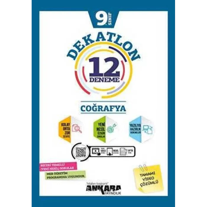 Ankara Yayıncılık 9. Sınıf Coğrafya Dekatlon 12 Deneme