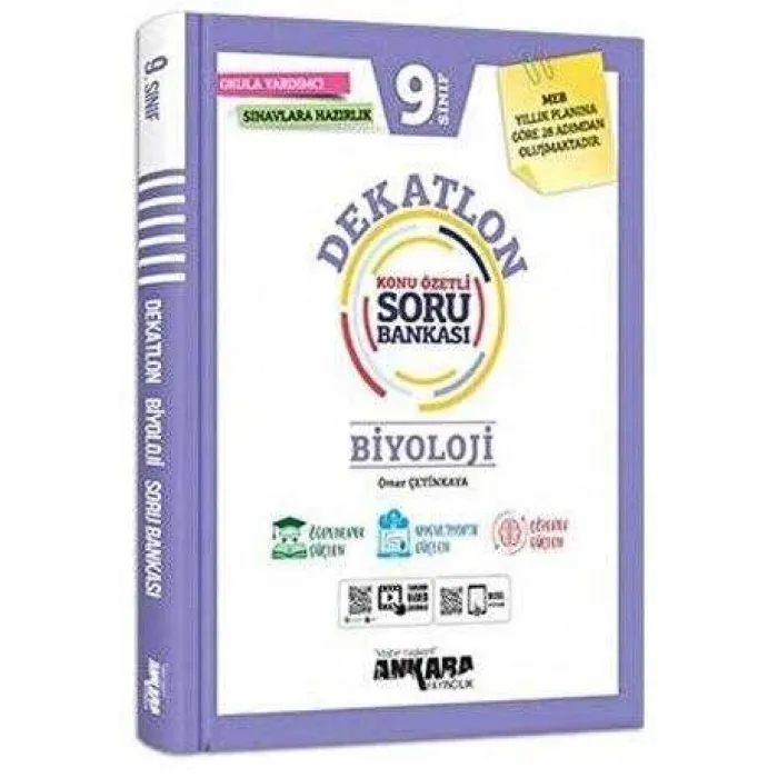 Ankara Yayıncılık 9. Sınıf Dekatlon Biyoloji Konu Özetli Soru Bankası