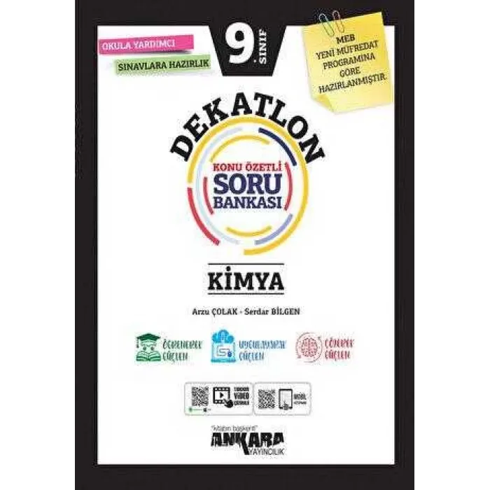 Ankara Yayıncılık 9. Sınıf Kimya Dekatlon Konu Özetli Soru Bankası