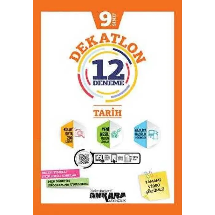 Ankara Yayıncılık 9. Sınıf Tarih Dekatlon 12 Deneme