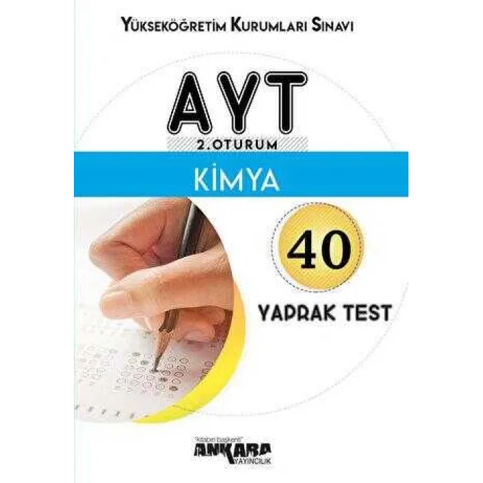 Ankara Yayıncılık AYT Kimya Yaprak Test