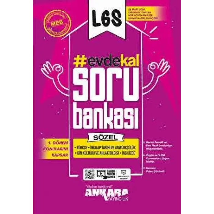 Ankara Yayıncılık LGS 1. Dönem Evde Kal Sözel Soru Bankası