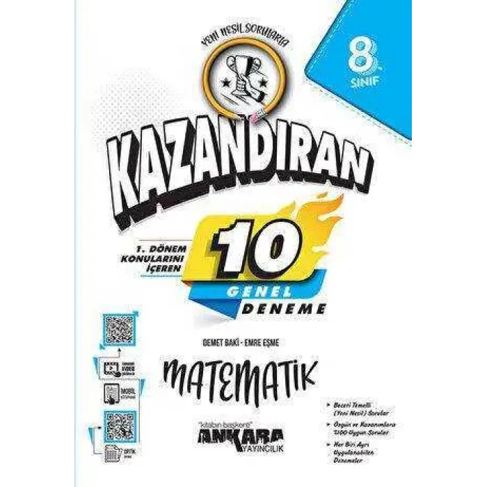 Ankara Yayıncılık LGS 1. Dönem Konularını İçeren 10 Matematik Denemesi