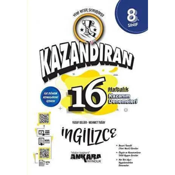 Ankara Yayıncılık LGS Kazandıran 16 Haftalık İngilizce Kazanım Denemeleri