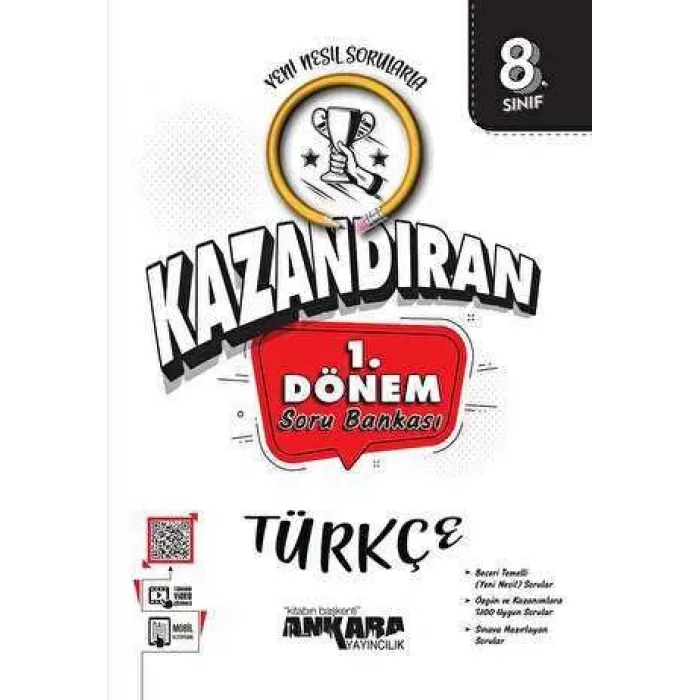 Ankara Yayıncılık LGS Kazandıran 8. Sınıf 1. Dönem Türkçe Soru Bankası