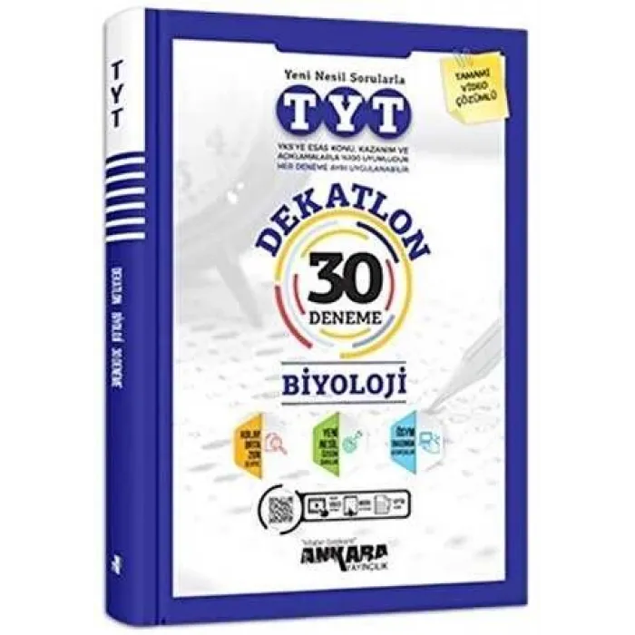 Ankara Yayıncılık TYT Biyoloji Dekatlon 30 Deneme