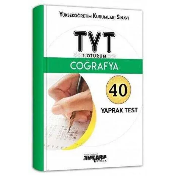 Ankara Yayıncılık TYT Coğrafya 40 Yaprak Test