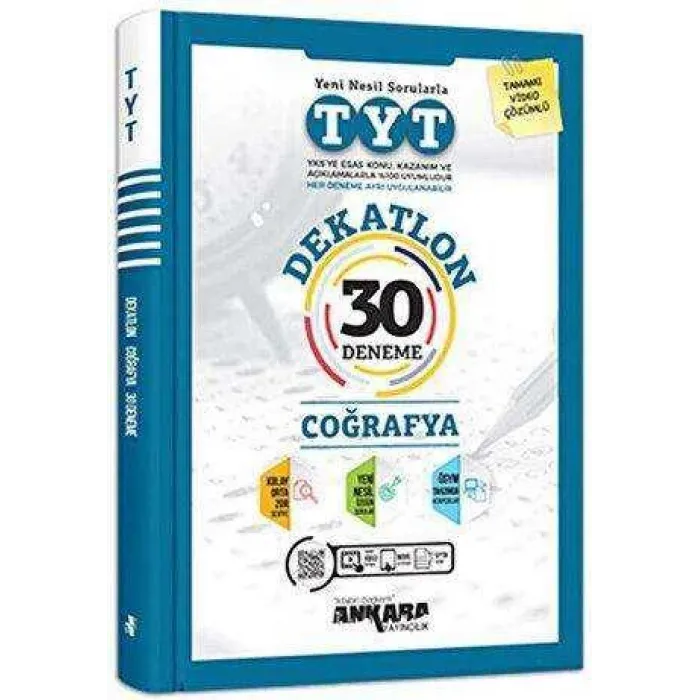 Ankara Yayıncılık TYT Coğrafya Dekatlon 30 Deneme