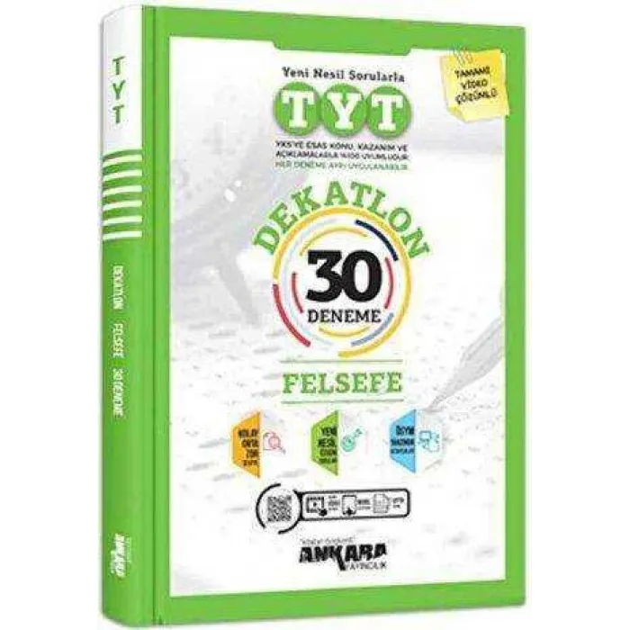 Ankara Yayıncılık TYT Dekatlon Felsefe 30 Deneme