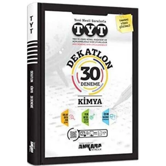 Ankara Yayıncılık TYT Dekatlon Kimya 30 Deneme