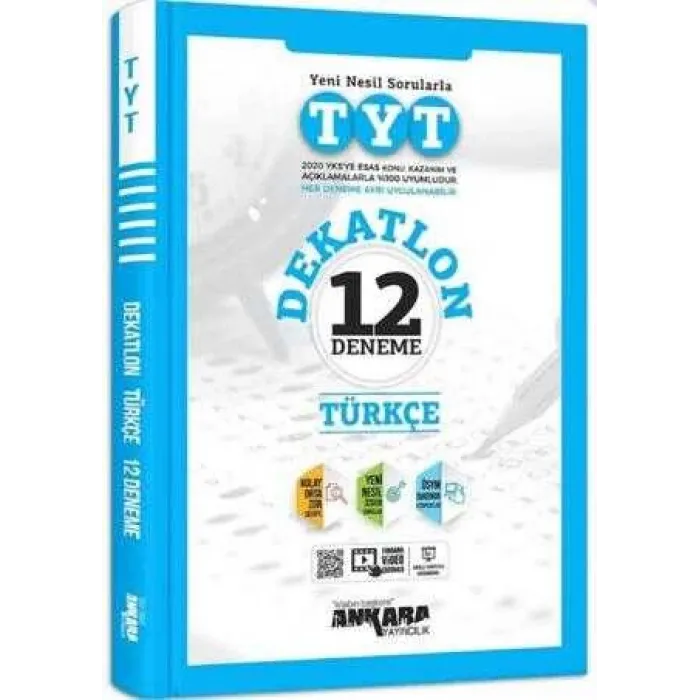 Ankara Yayıncılık TYT Dekatlon Türkçe 12 Deneme Sınavı