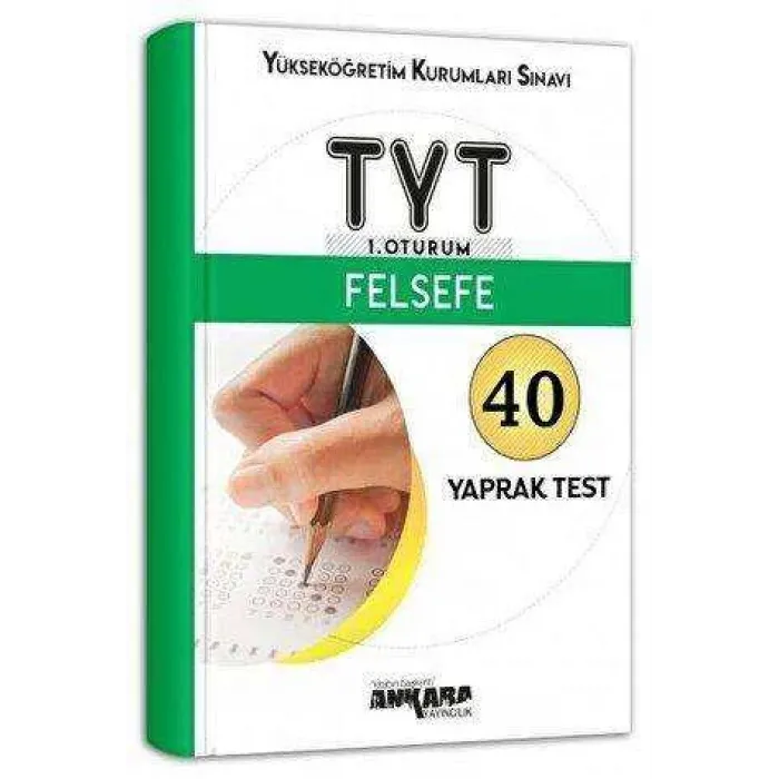 Ankara Yayıncılık TYT Felsefe 40 Yaprak Test