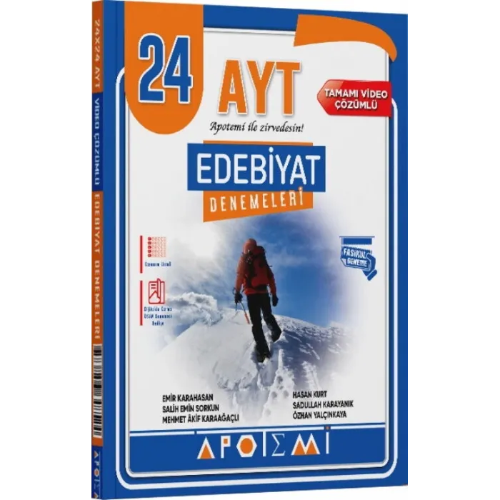 Apotemi Yayınları AYT Edebiyat 24 Çözümlü Deneme