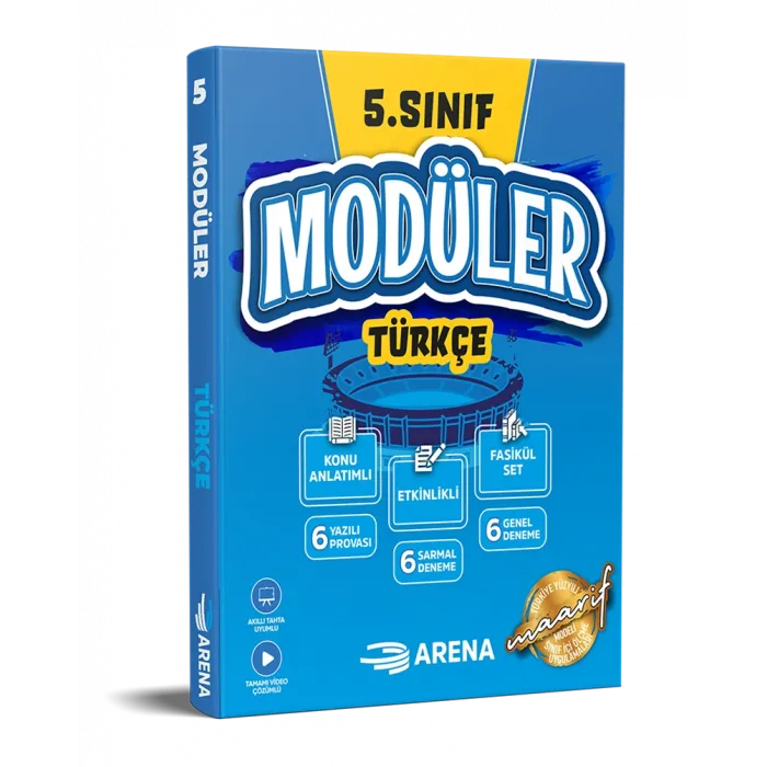 ARENA 5. SINIF TÜRKÇE MODÜLER KONU ANLATIMLI ETKİNLİKLİ 6 FASİKÜL SET TÜRKÇE