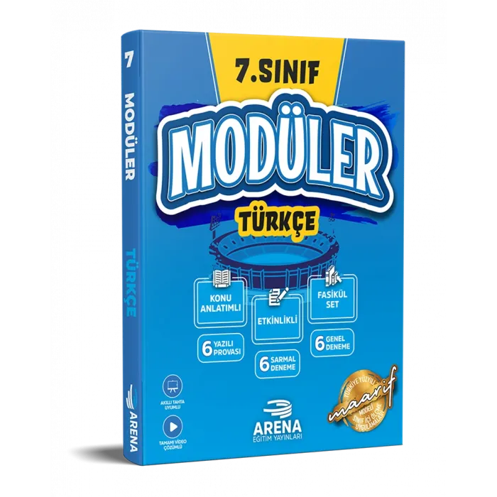 ARENA 7. SINIF TÜRKÇE MODÜLER KONU ANLATIMLI ETKİNLİKLİ 6 FASİKÜL SET