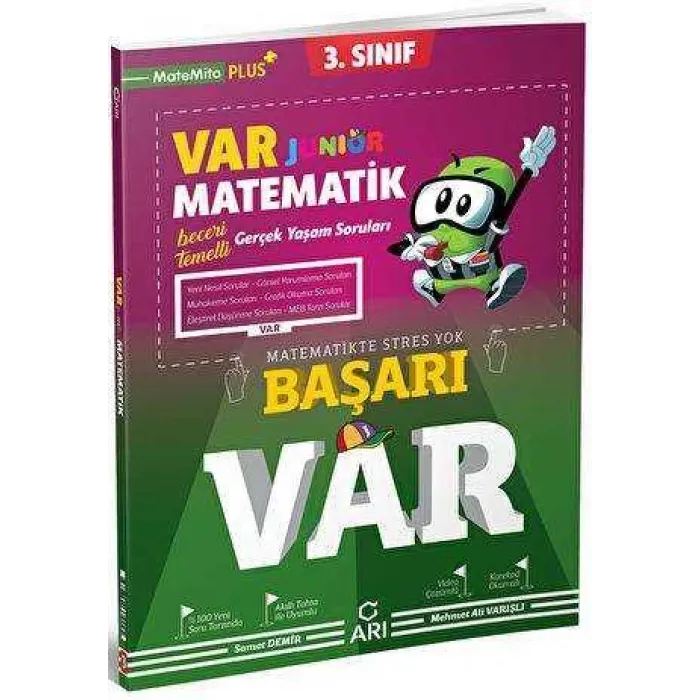 Arı Yayıncılık 3. Sınıf Matematik Junior VAR Soru Bankası
